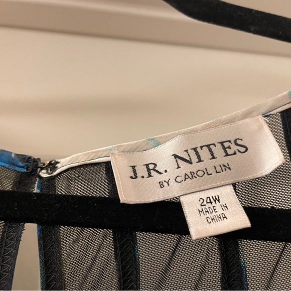 J.R. Nites Striped Midi Dress with Belt, 22W - Picture 12 of 15